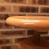 Pair of wooden screw seats from the 70s