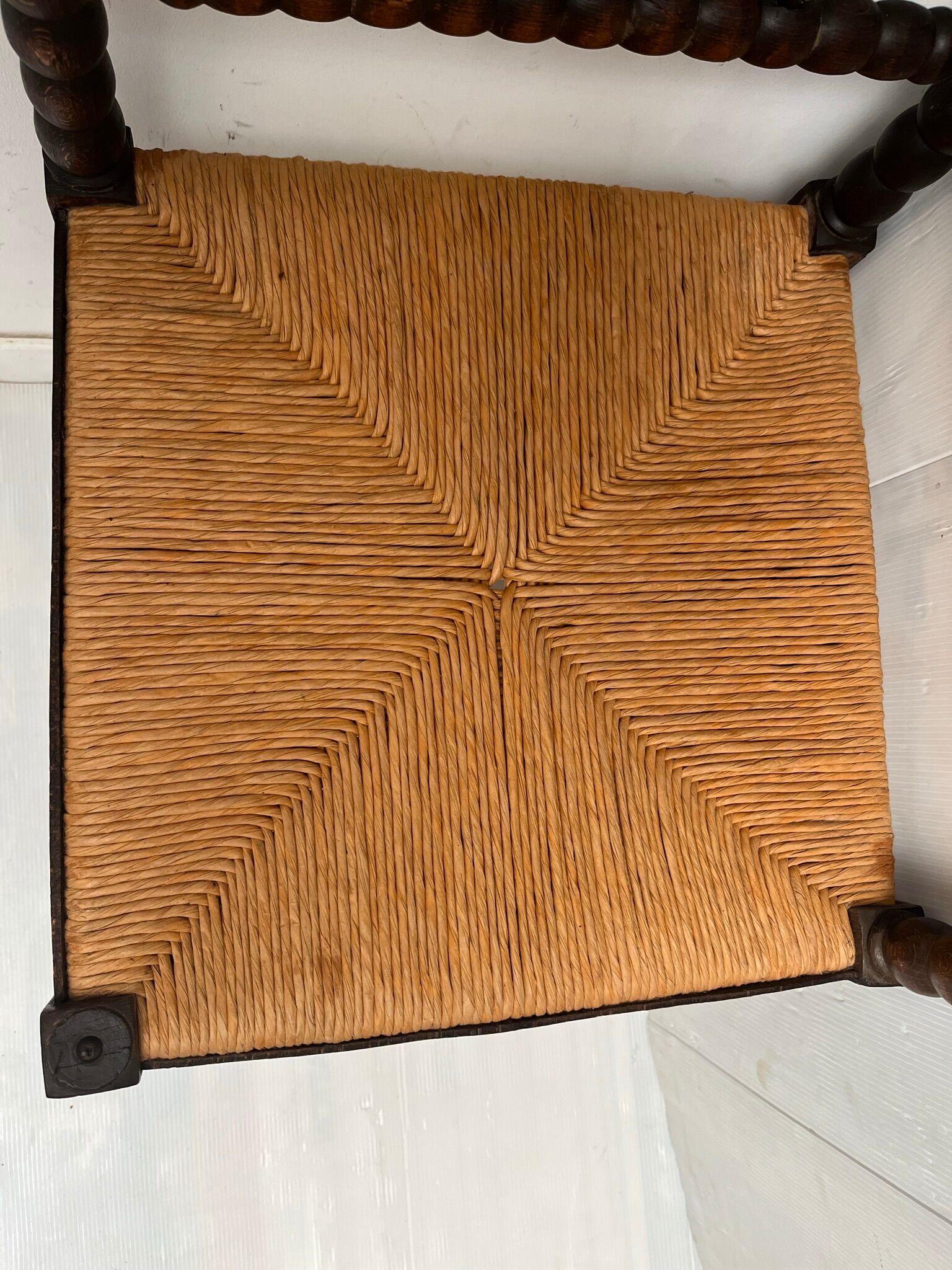 Corner chair wood turned vintage years 50-60