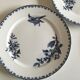 Plates Sarreguemines Hummingbird Earth 19th end railway