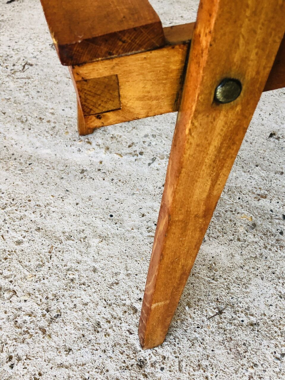 Pair of slatted side tables, Scandinavian style, 60s