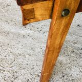 Pair of slatted side tables, Scandinavian style, 60s