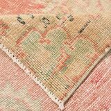 4x7 Red & Salmon Oriental Pattern Vintage Rug, 120x213Cm