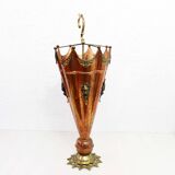 Umbrella stand in copper and brass