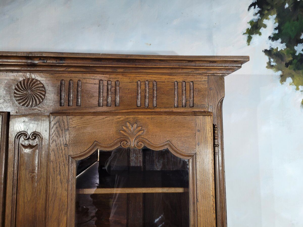 Small carved oak library