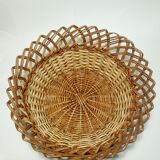 Vintage round wicker basket