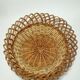 Vintage round wicker basket