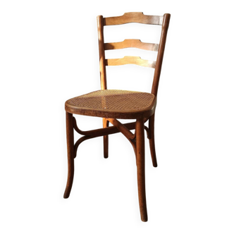 Vintage bistro chair, cane and bent wood