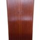 Teak 2-door wardrobe — hanging space + shelves — 1960s/70s