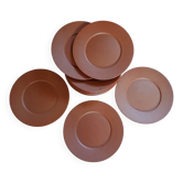 12 grandes assiettes plates Molin / Charolles
