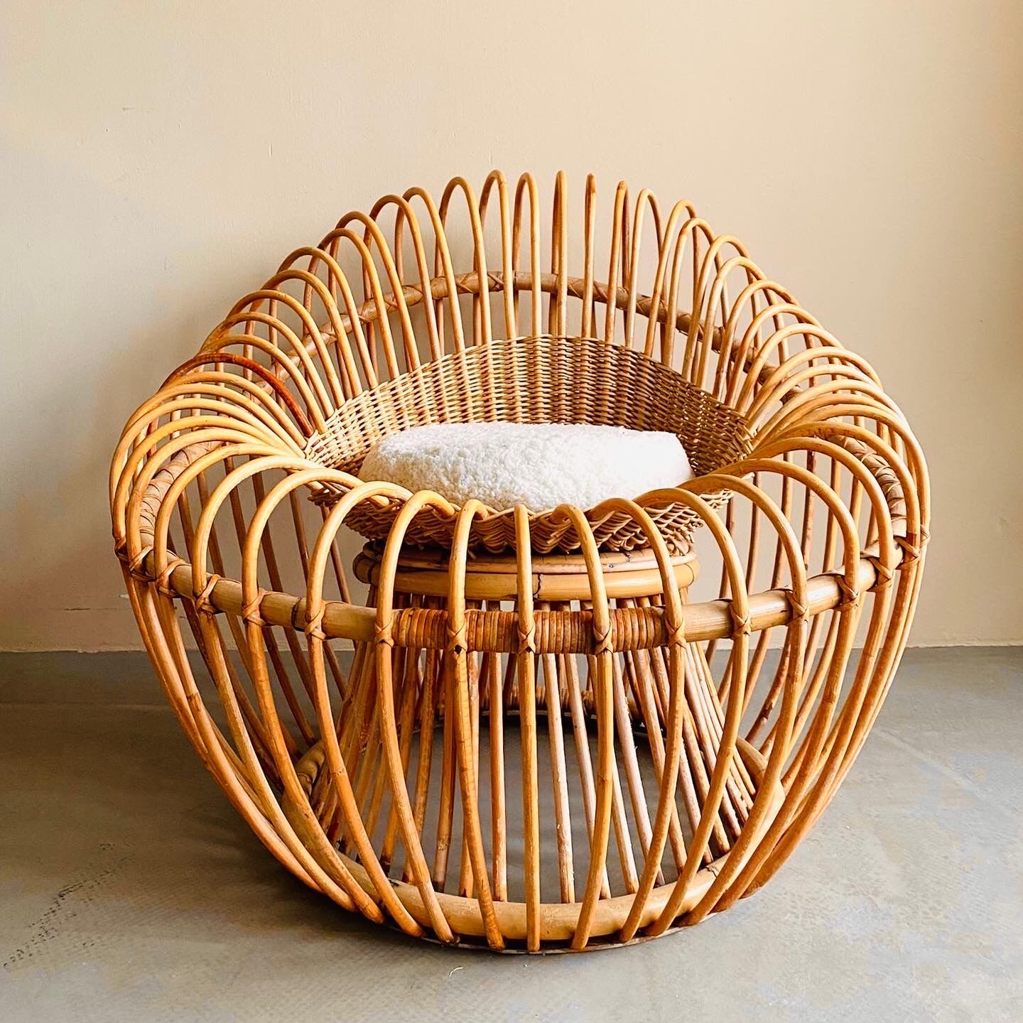 Bamboo and wicker armchair by Janine Abraham & Jan Dirk Rol 1958