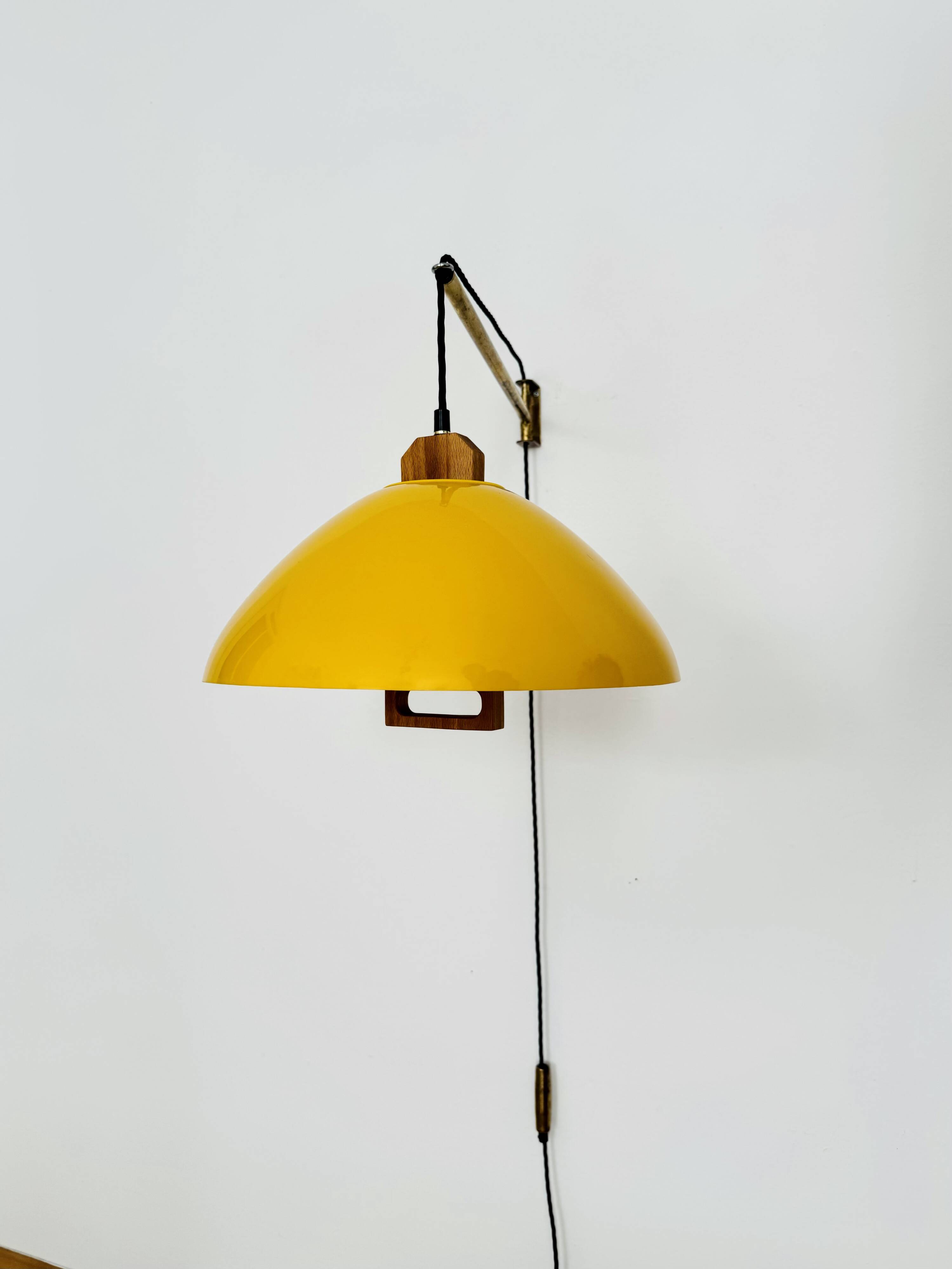 Large Adjustable Brass Wall Lamp