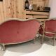 salon complet de style Louis XV – banquette corbeille et paire d