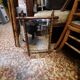 Wooden barber mirror