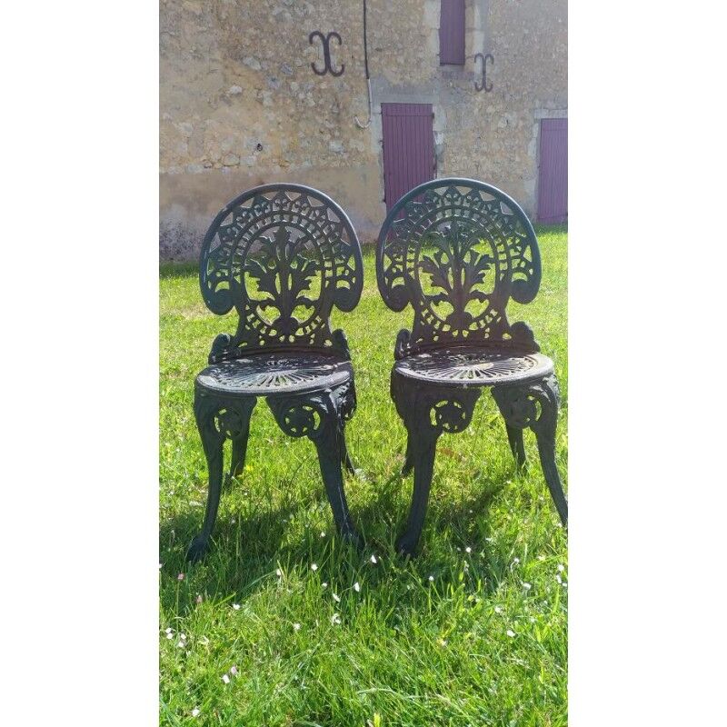 Garden iron chairs
