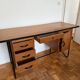 Vintage 1960s desk in oak and black metal – modernist spirit