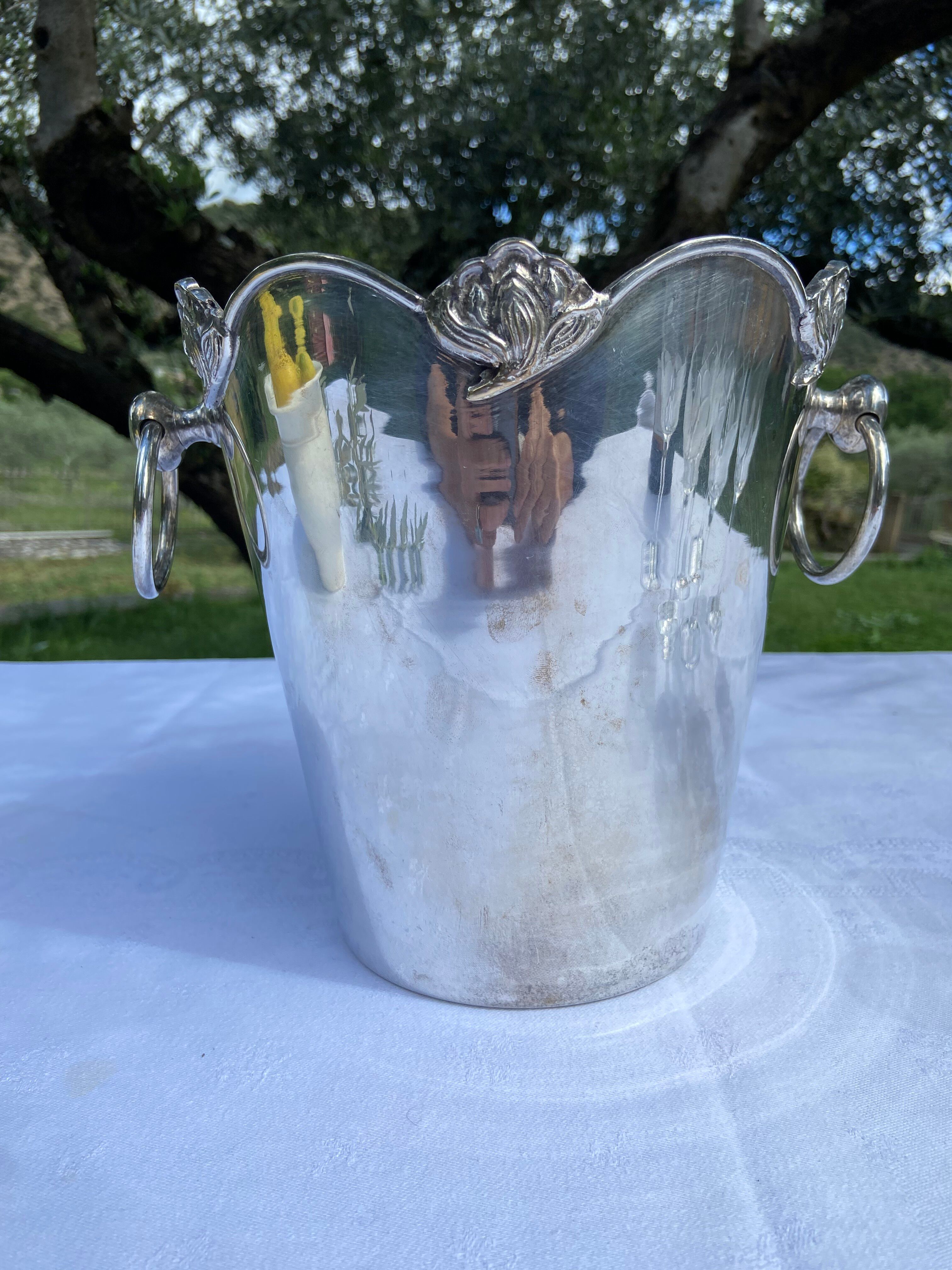 Vintage silver-plated champagne bucket – large elegant model
