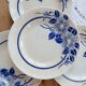 4 assiettes plates vintage terre de fer Églantine - Moulin des Loups