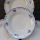 4 vintage Céranord Saint Amand soup plates — White earthenware with floral decor