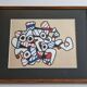 Silkscreen print after Jean Dubuffet, framed, 1970s, 31 x 25 cm