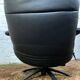 Jori black leather relax armchair from the 80s