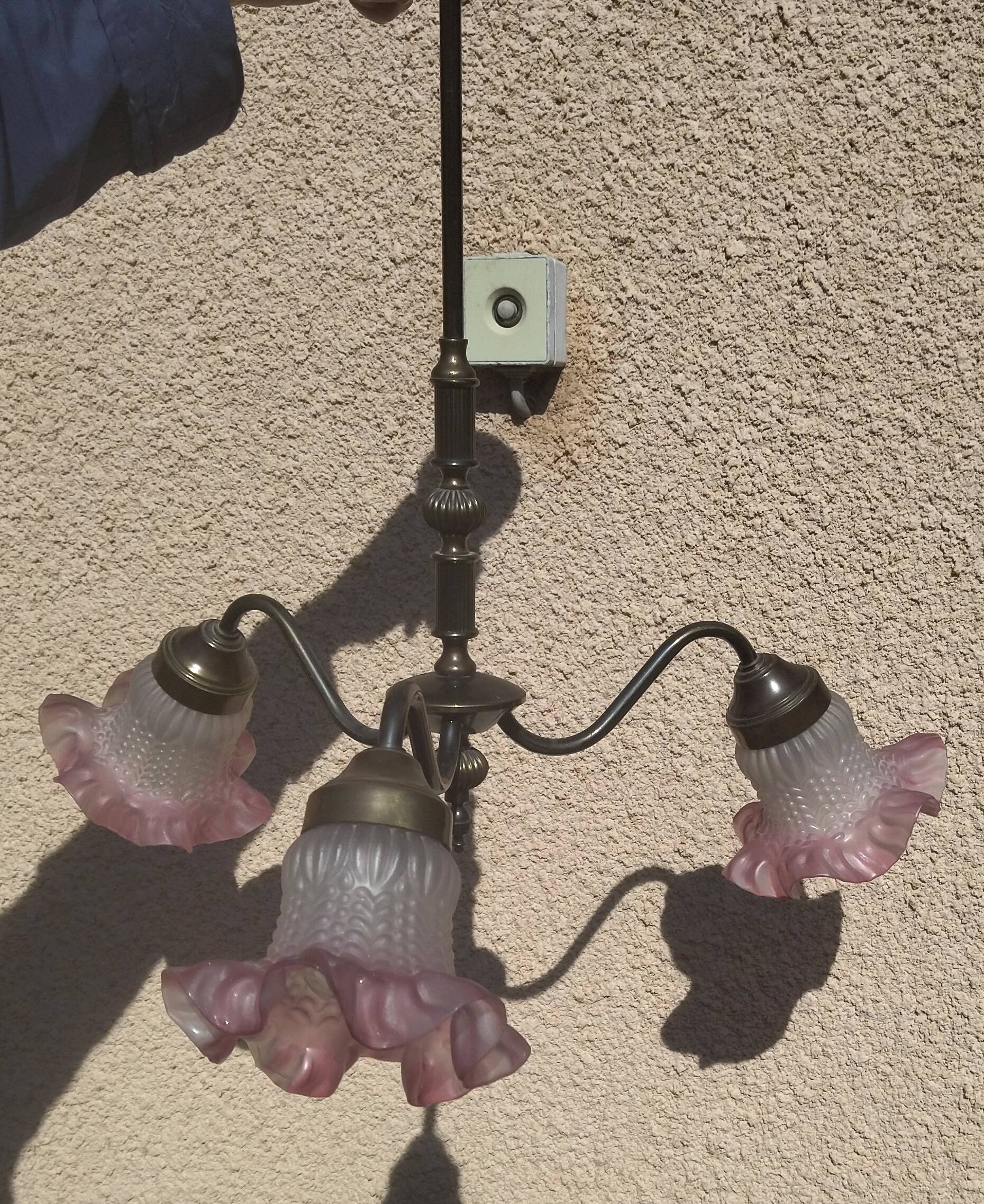 Lustre fleurs années 20