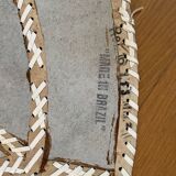 Vintage round cowhide rug 70