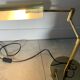 Koch and Lowe style brass articulated desk lamp