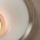 Vintage ceiling light in white and clear glass, Italian design from the 1970s.