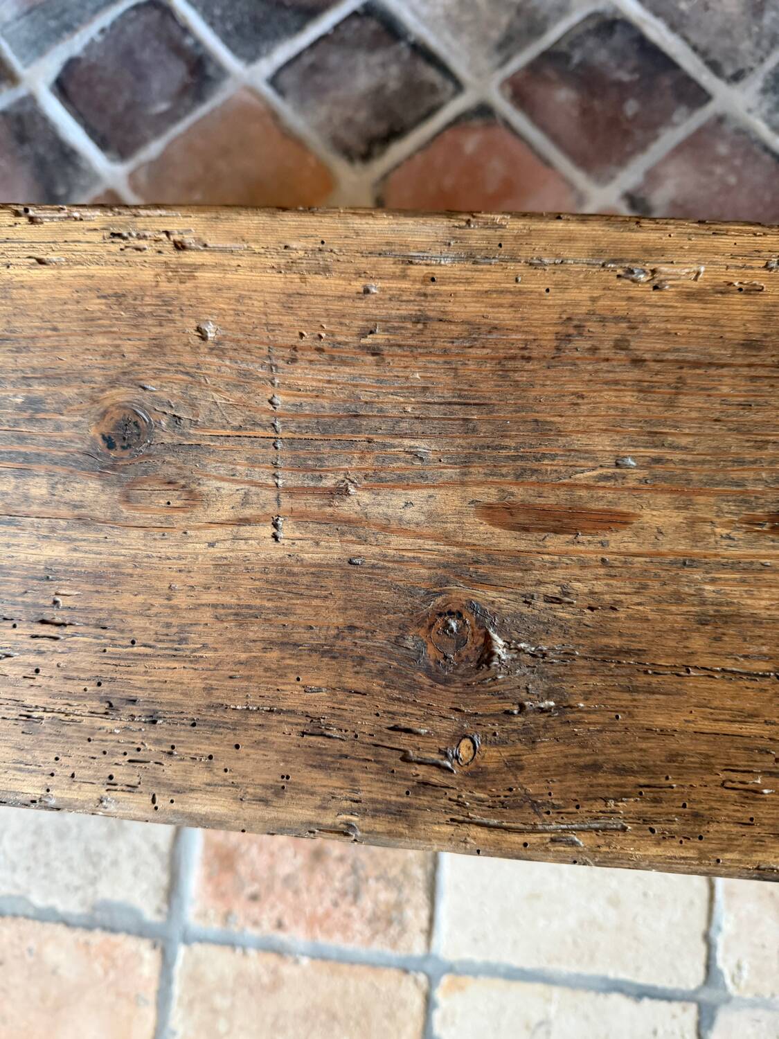 Banc de ferme rénové