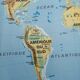 Old school MDI map: The world, political planisphere and relief.