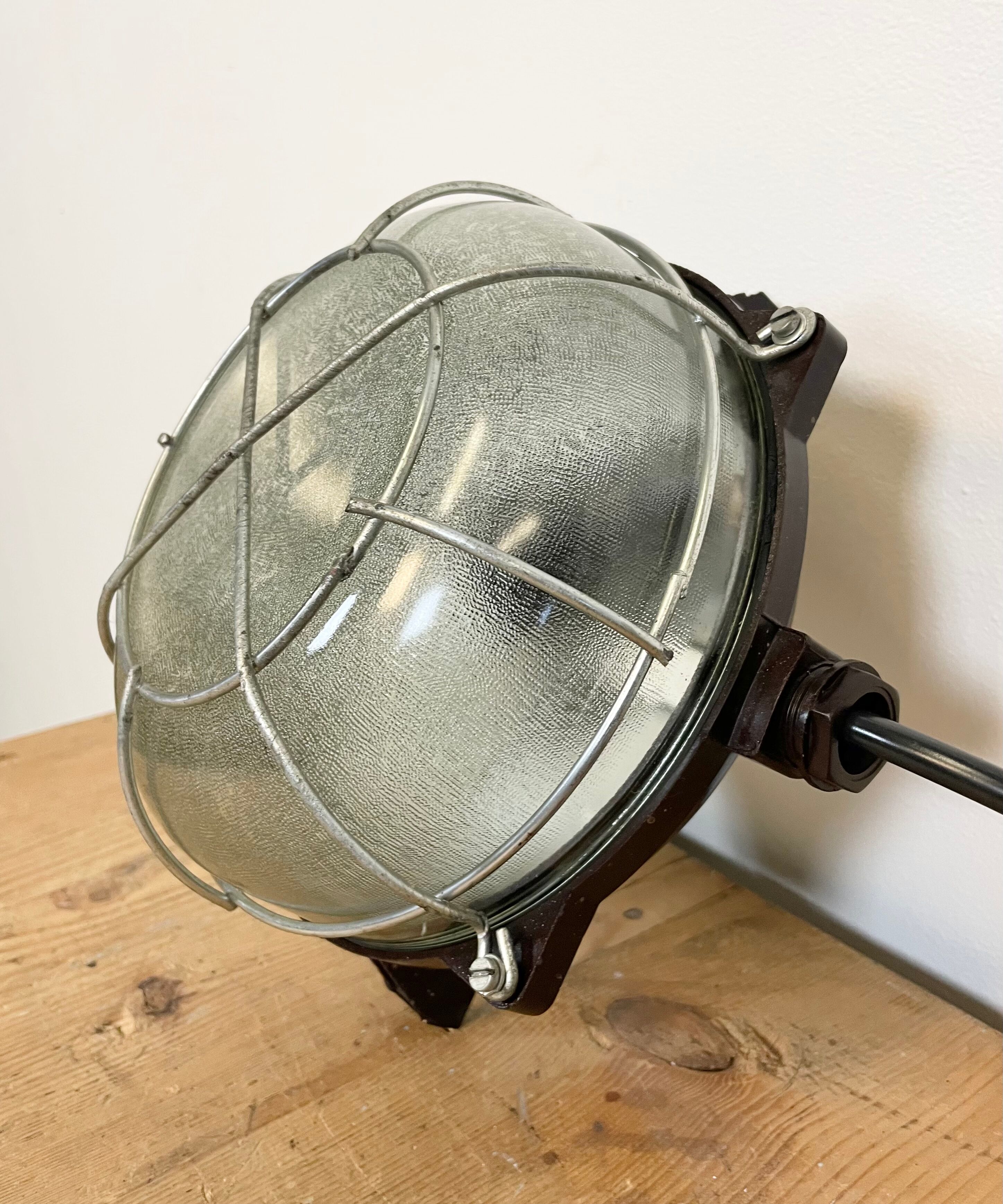 Brown Industrial Bakelite Wall or Ceiling Light, 1970s