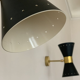 Paire d'appliques diabolo italiennes noires