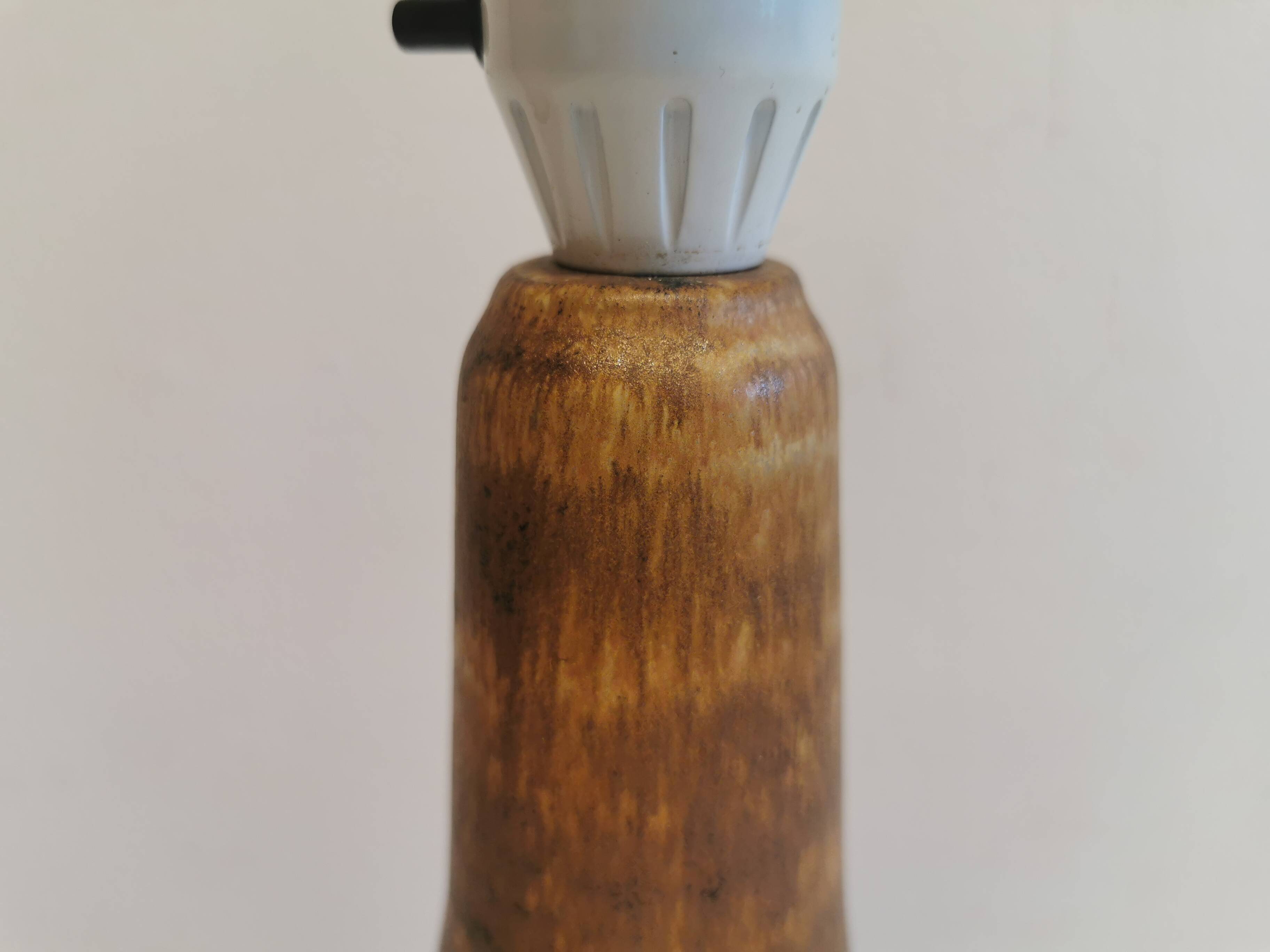Ceramic table lamp.  Designed by Bruno Karlsson (BK) for Ego Stengods Ateljé in Sweden.