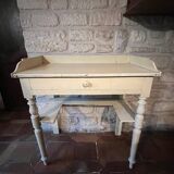 Meuble ancien coiffeuse patiné