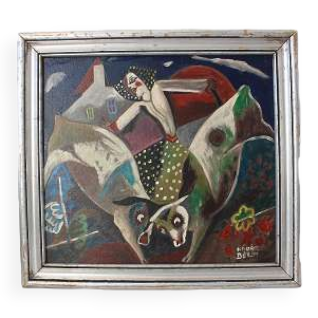 Tableau Peinture à L'huile Surréaliste 30x40 Cm - Artiste Steivan Loundou 2021