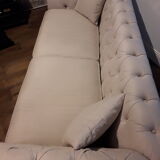 Canapé Chesterfield en lin