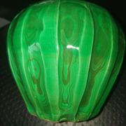Vase céramique vert à effet de moire vers 1930