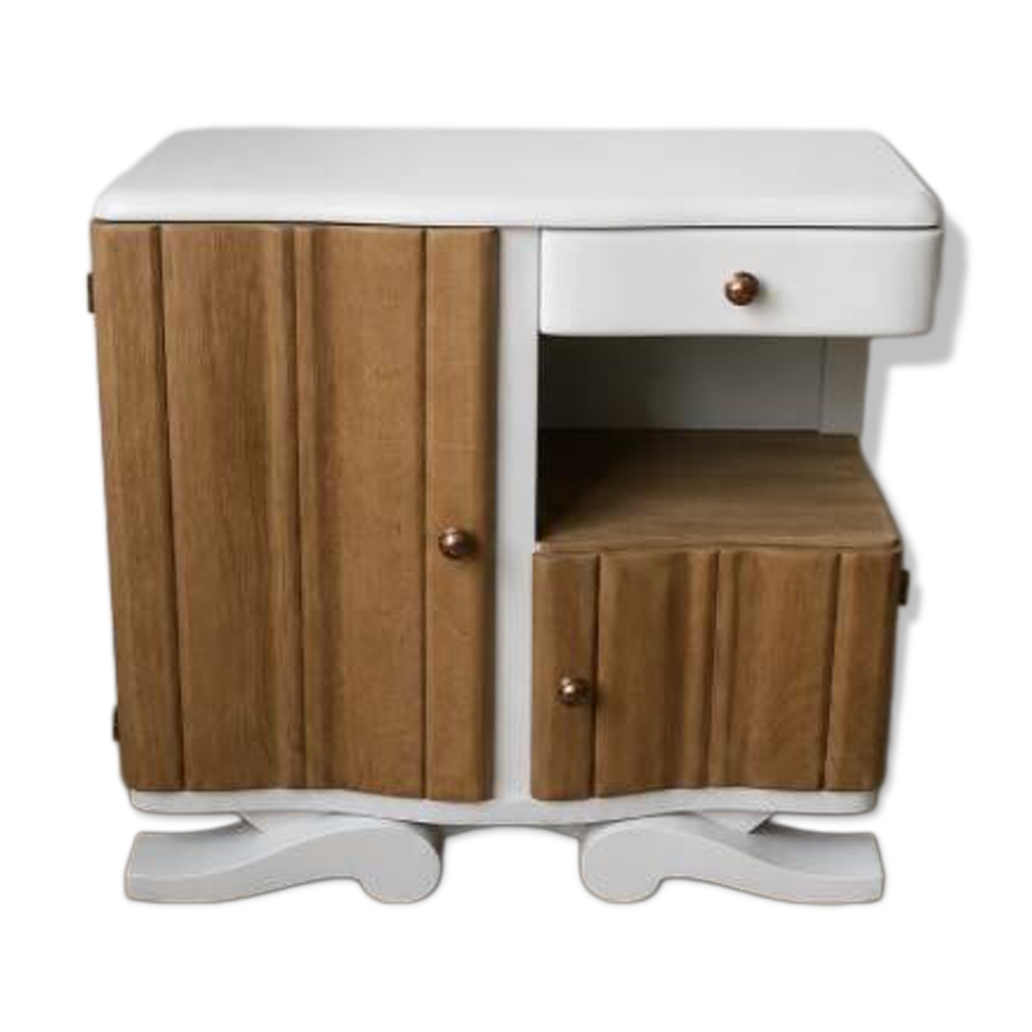 Antique Art Deco bedside table from the 1930s.