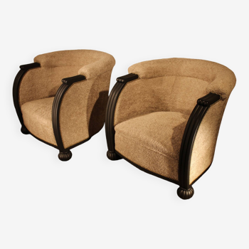 Pair of art deco armchairs