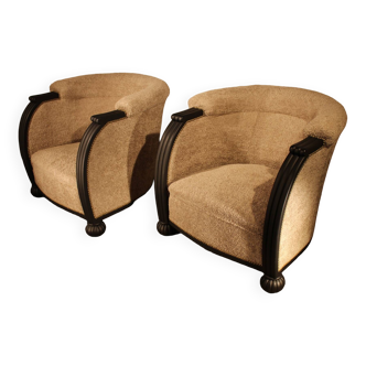 Pair of art deco armchairs