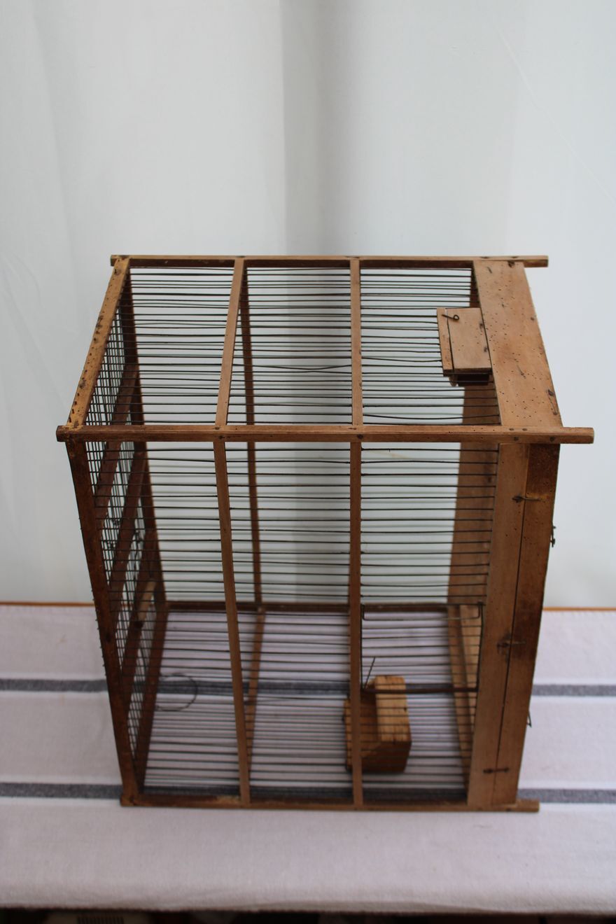 Old wooden bird cage