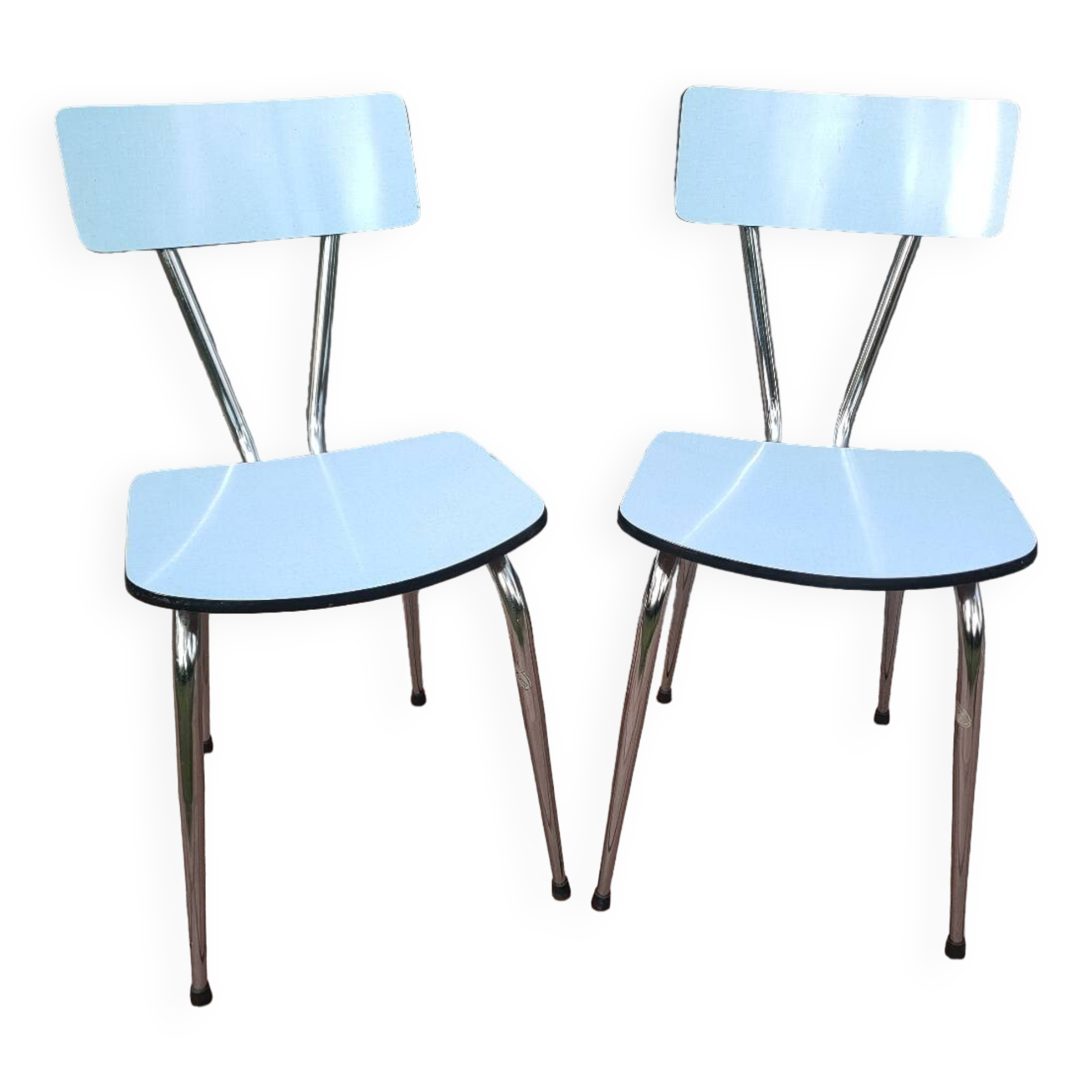 Paire de chaises de cuisine en formica