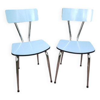 Pair of Formica kitchen chairs