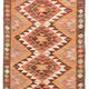 Turkish Handwoven Vintage Herki Kilim 101 cm x 321 cm