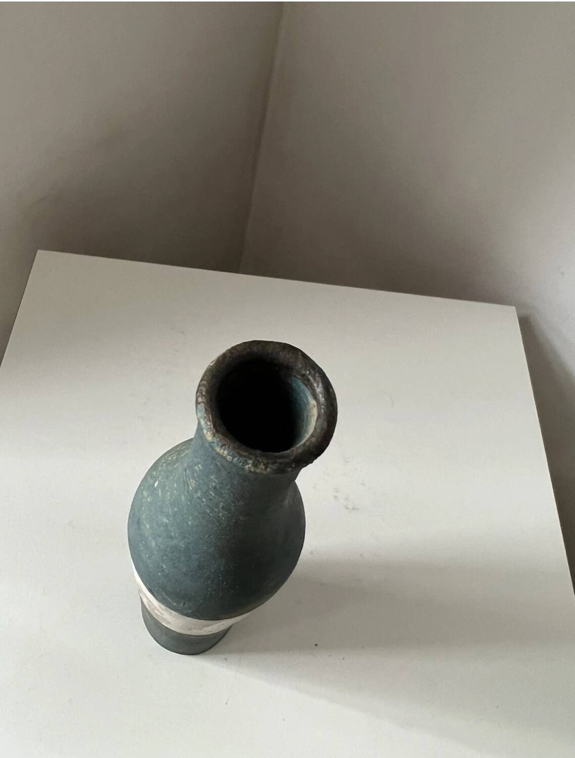 Amelie Panaget Nantes ceramic bottle/vase with fish decoration