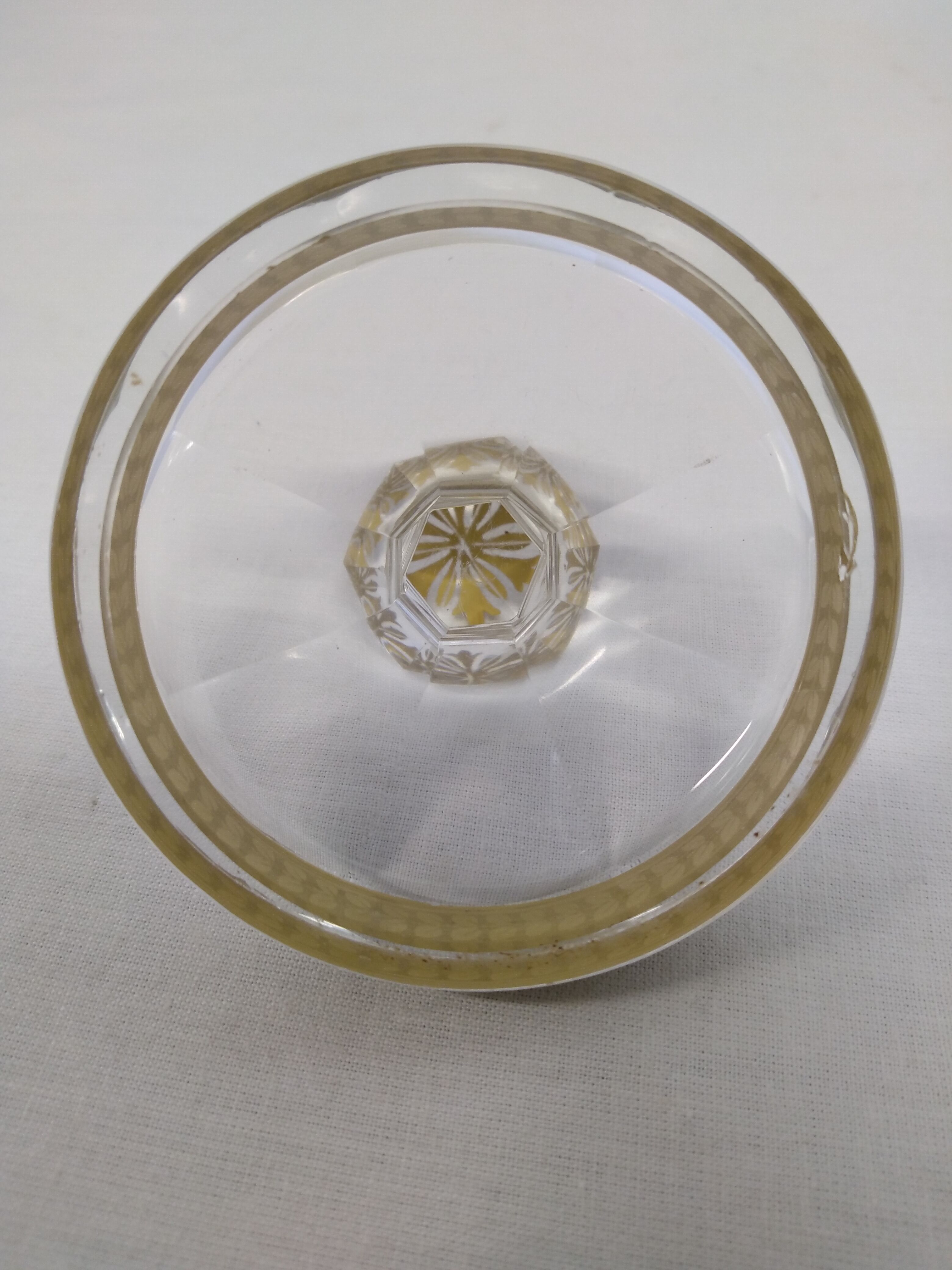 Glass candy/sugar bowl