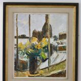 "Yellow Flowers by a Window"  by T. Stenbäck