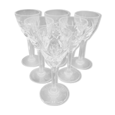 Series of 6 Crystal Glasses of St. Louis signed chantilly style
