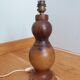 Handmade turned wooden foot lamp