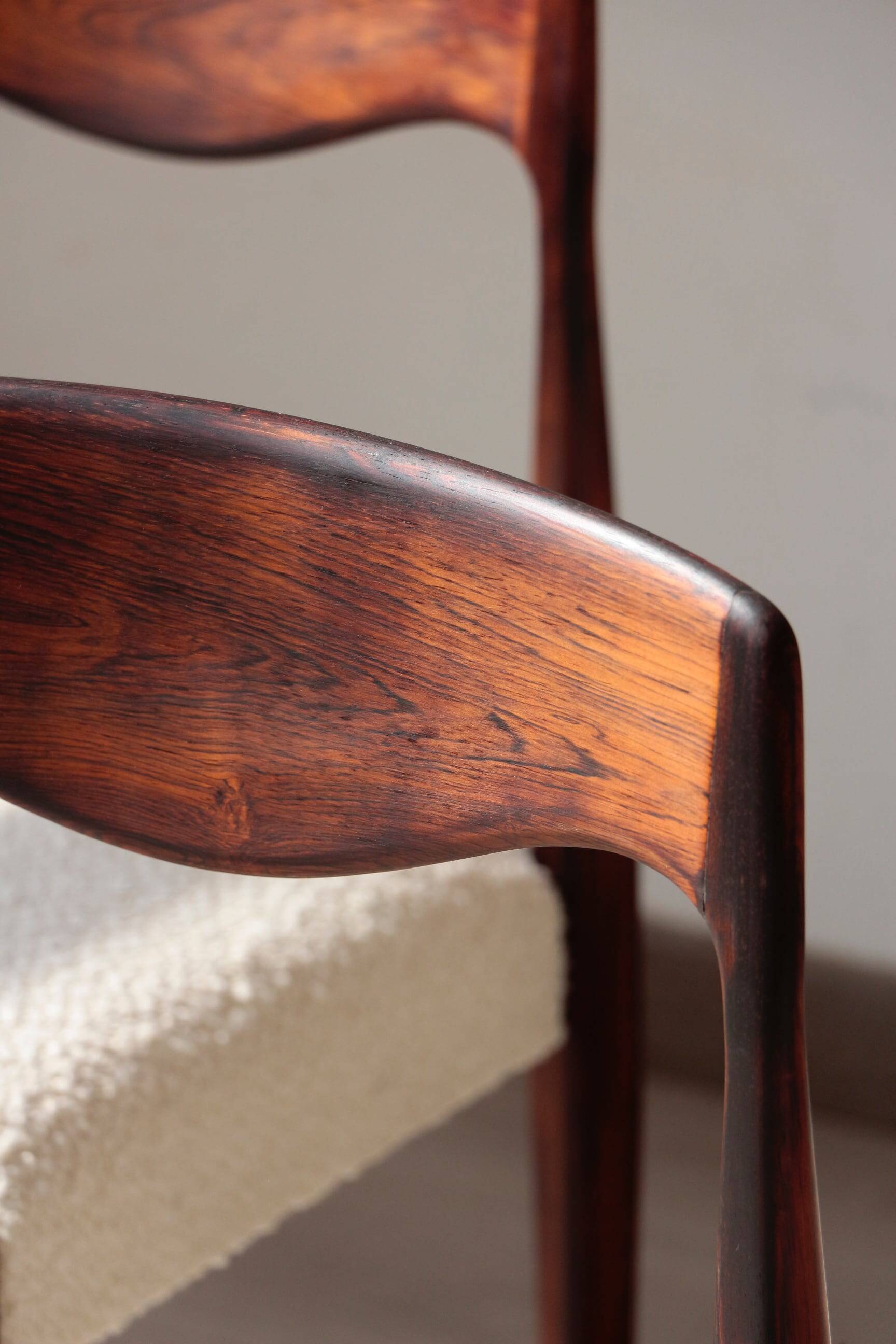 Set of 4 Scandinavian rosewood chairs – Otto Møller style | Vintage